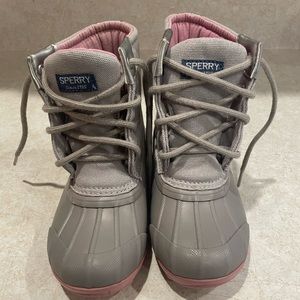 Girls size 12 Sperry duck boots